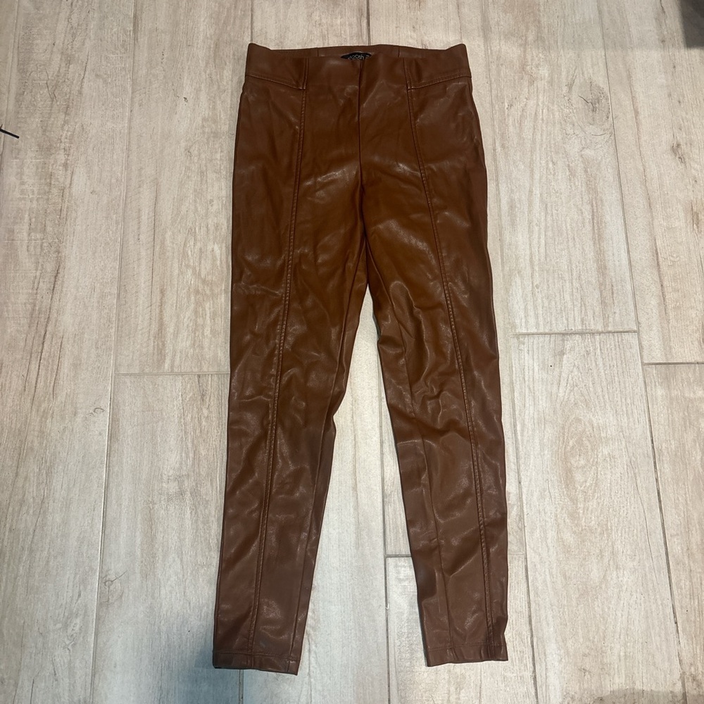 Brown Faux Leather Pants/Leggings